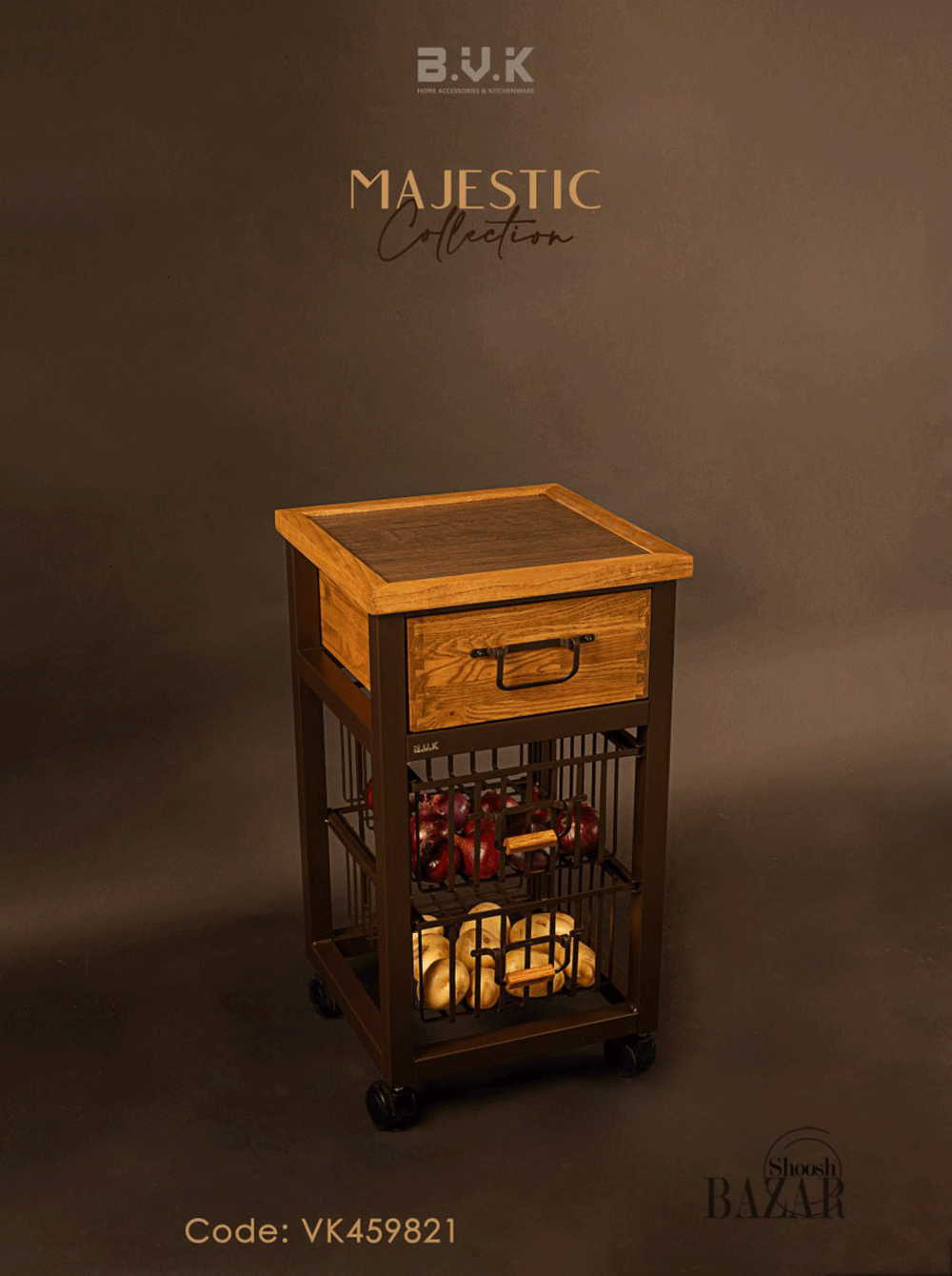 فایل سه کشو تیره بی وی کی کد 459821 مدل مجستیک