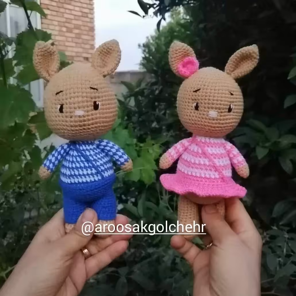 عروسک بافتنی خرگوش