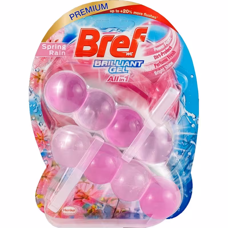 قرص خوشبو کننده توالت فرنگی برِف مدل spring rain بسته 2 عددی