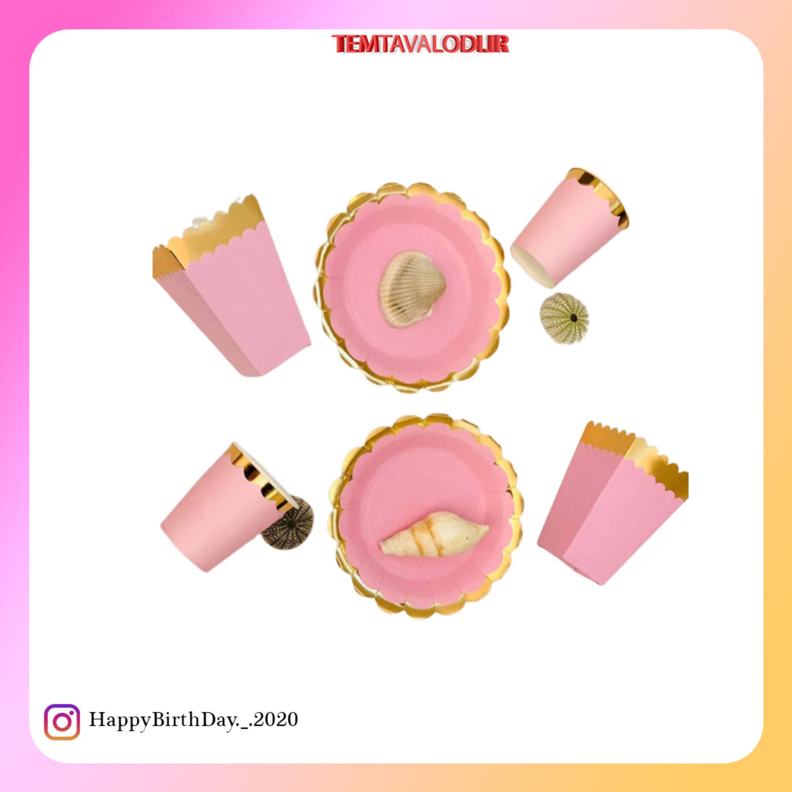 ظرف پاپکرن تم طلاکوب پاستیلی