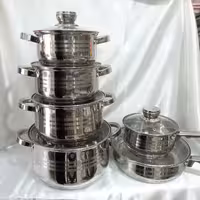 سرویس قابلمه استیل 12پارچه  کوئین رویال