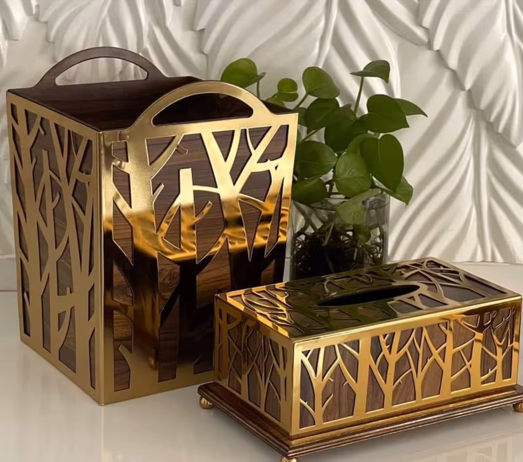 سطل و جا دستمال لیزری