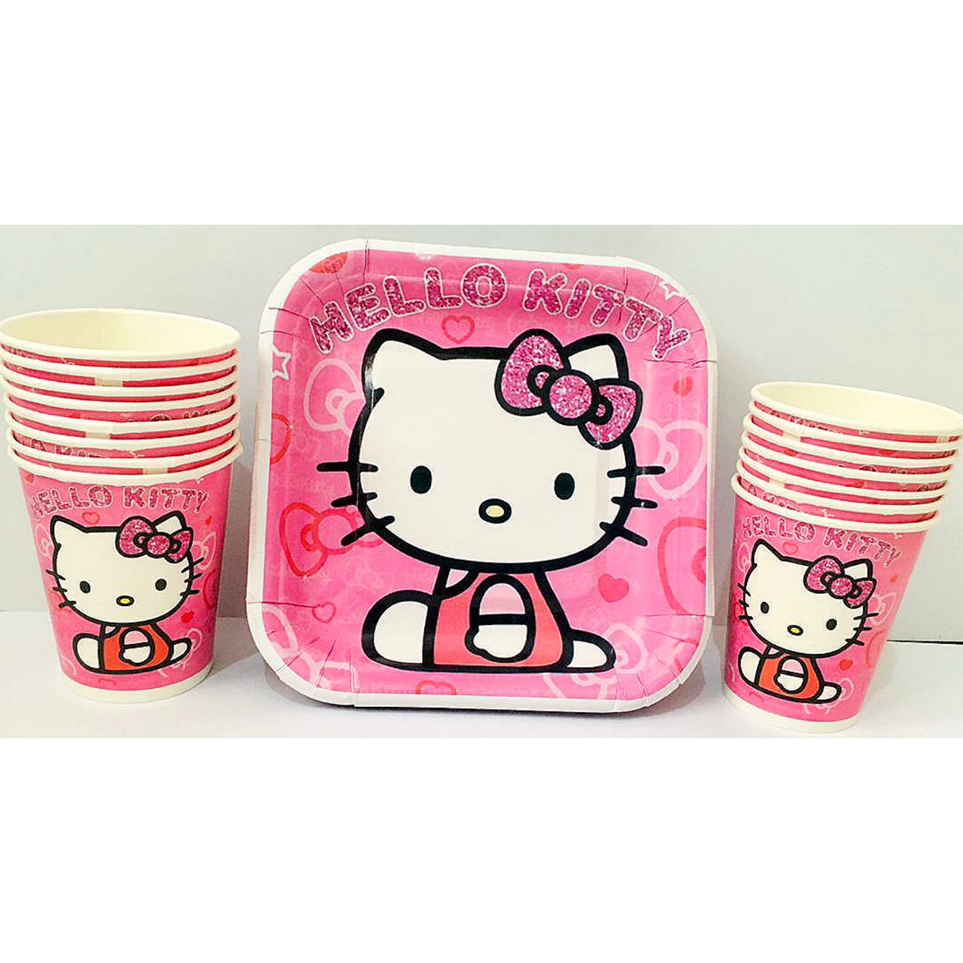 لیوان و پیش دستی 20 عددی تم کیتی