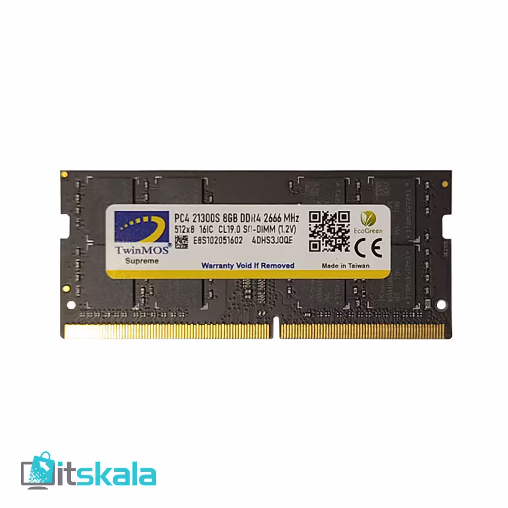 قیمت و خرید رم لپ تاپ توین ماوس مدل TWINMOS 4GB 2666MHz | ITSKALA