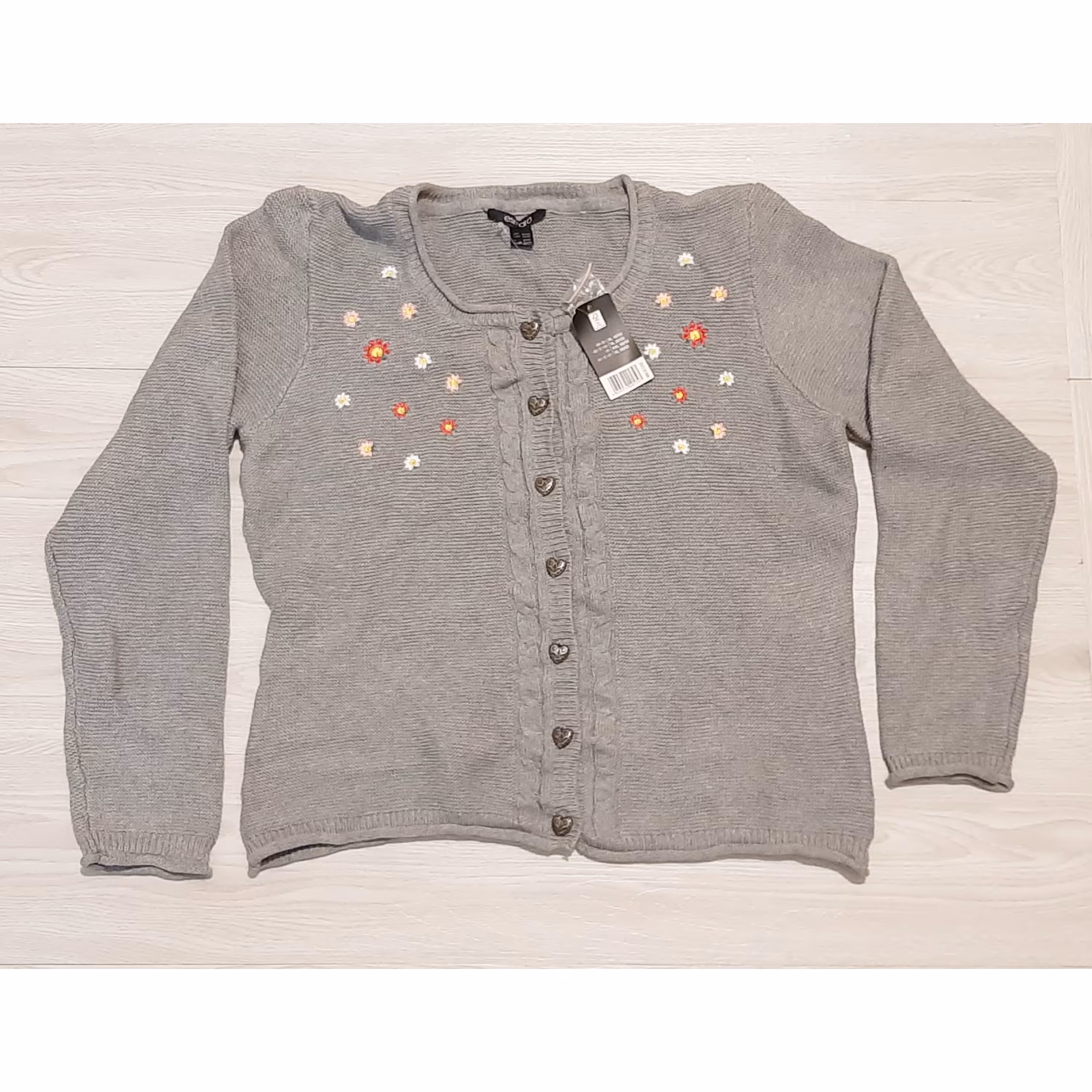 ژاکت بافت گلدوزی زنانه اسمارا esmara آلمان ، سایز XL (ارسال رایگان)