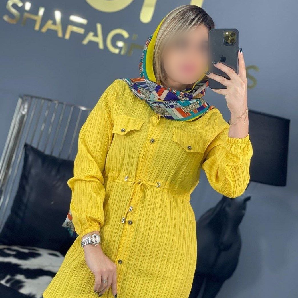مانتو کمرگت در رنگ خردلی با تخفیف بسیار ویژه
