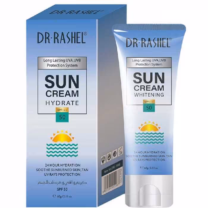 کرم ضد آفتاب بدون رنگ دکتر راشل 50 درصد DR RASHEL حجم 60میل