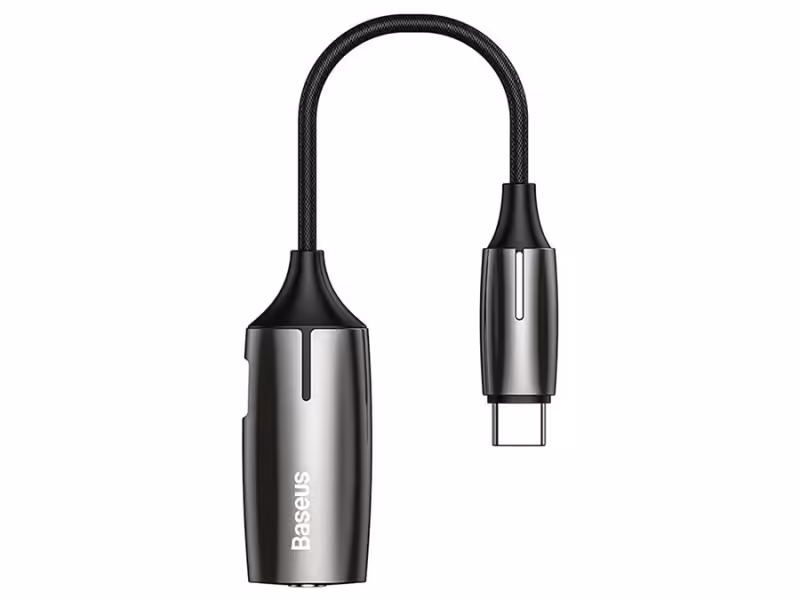 مبدل تایپ سی به تایپ سی و صدا بیسوس Baseus Type-C To Type-C&amp;3.5MM Adapter L60S
