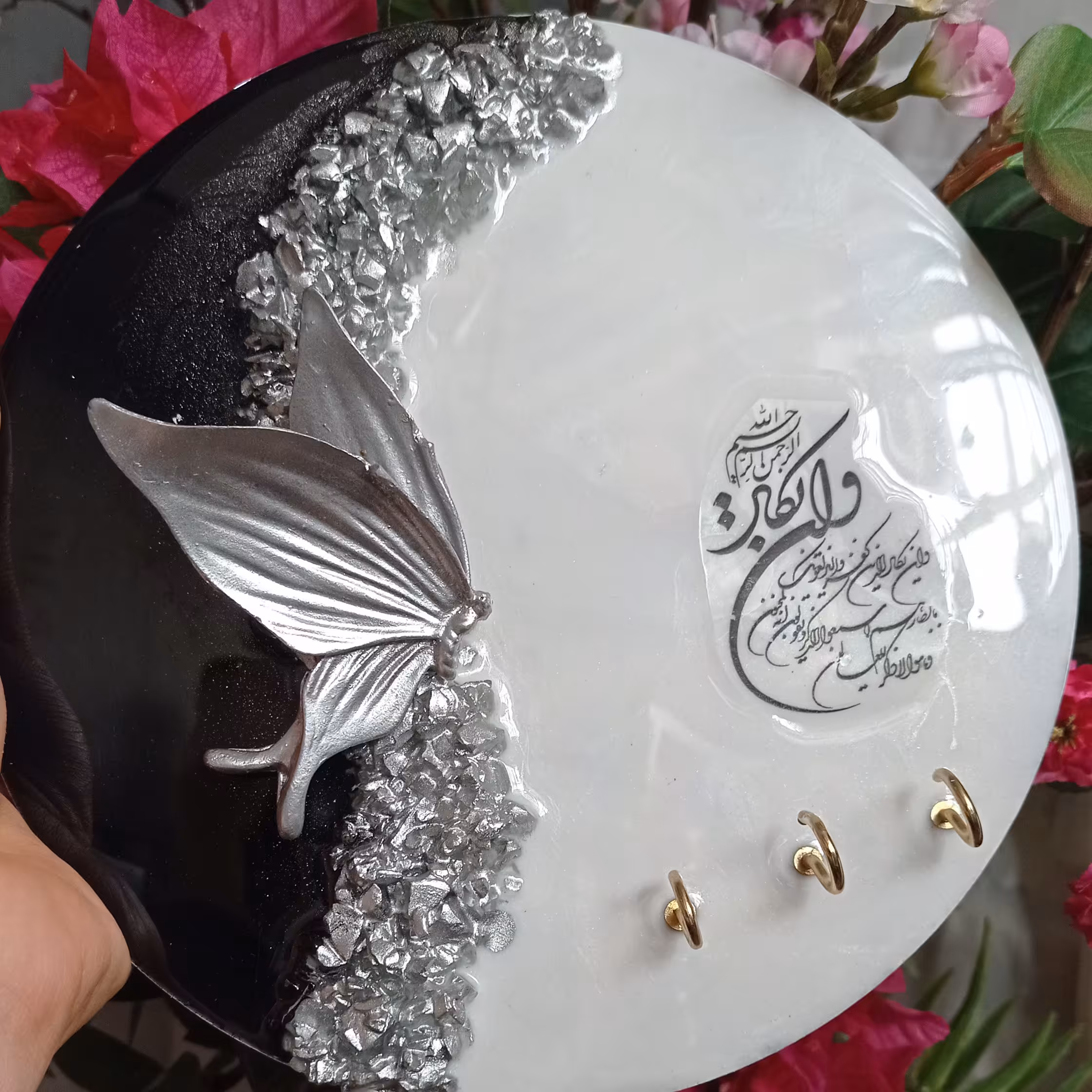 جاکلیدی دیواری رزینی بین و یانگ (پس کرایه)