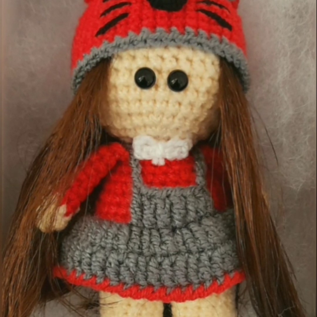 جاکلیدی عروسک روسی بافتنی