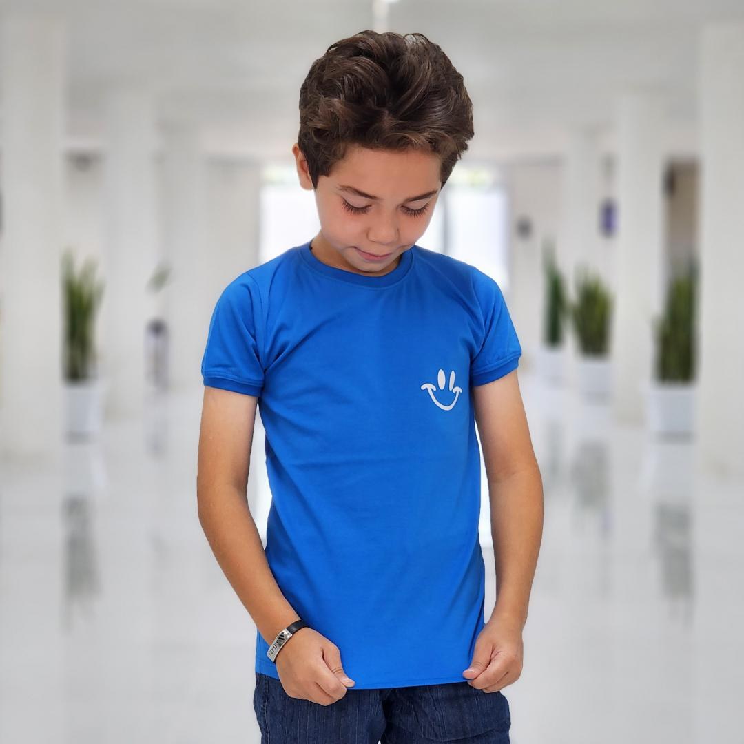 تیشرت اسپرت دخترانه پسرانه طرح لبخند