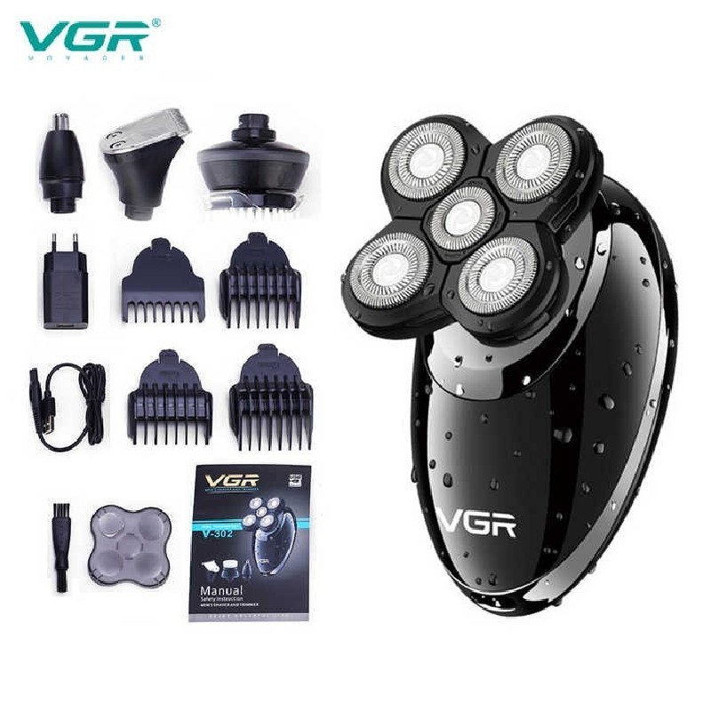 ماشین اصلاح 4 کاره VGR مدل 302 ضدآب با قابلیت اصلاح زیر دوش