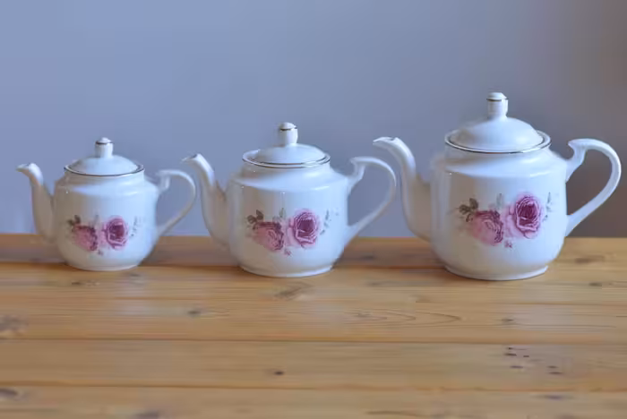 قوری استوانه سه سایز رزفلاور