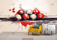 پوستر دیواری سه بعدی بیلیارد HQ-1429