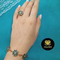 نیمست فیروزه کوبی طرح گل