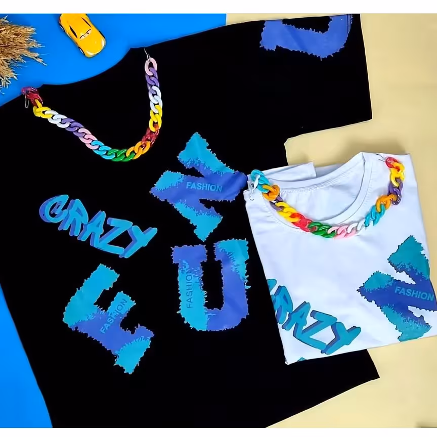 تیشرت  کراپ دخترانه و پسرانه 