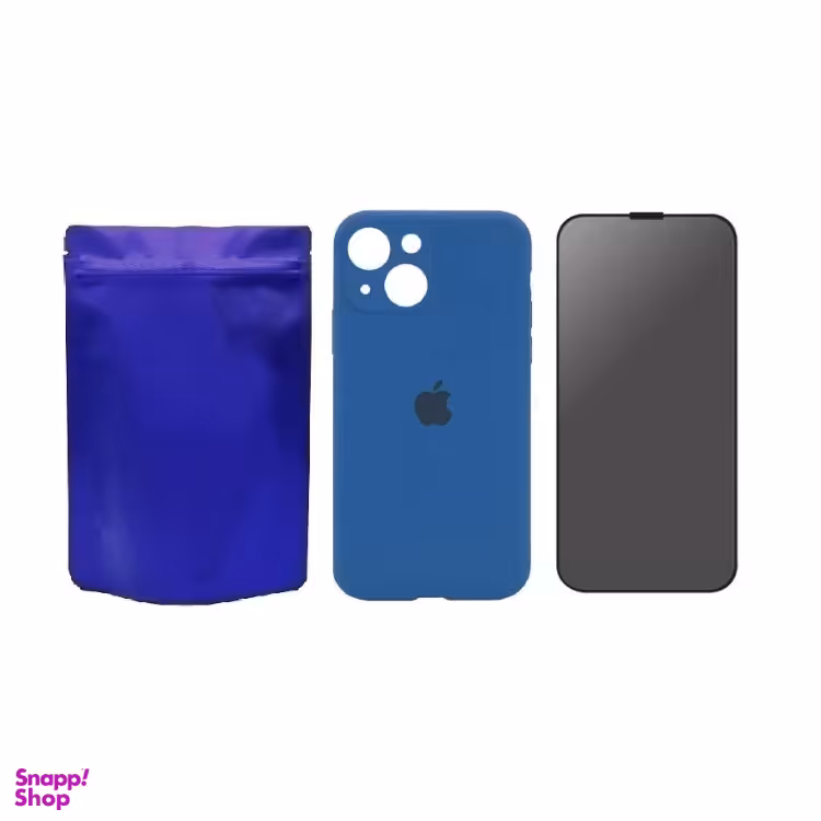 کاور گوشی موبایل مدل M-B Silicon طرح محافظ لنز دار مناسب اپل iPhone 13 به همراه محافظ صفحه نمایش Privacy