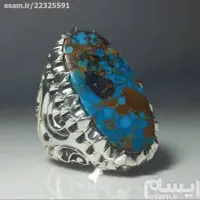 انگشتری فیروزه ناب نیشابوری اصل و معدنی(45 قیراطی) دستساز  بارکاب پروانه ای