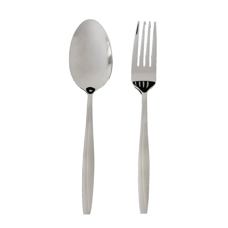 قاشق و چنگال مینیاتور ضدزنگ بسته 12 عددی مدل ماینز با جعبه کادویی