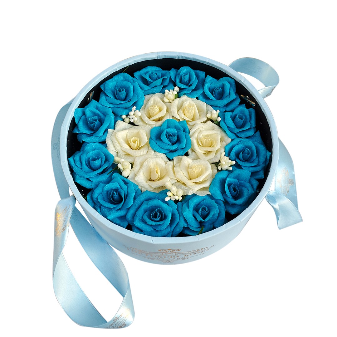 باکس گل رز آبی