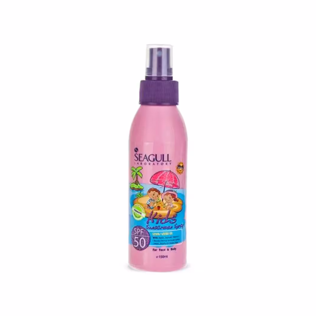 اسپری ضد آفتاب کودک سی گل دخترانه SPF50 حجم 150 میل