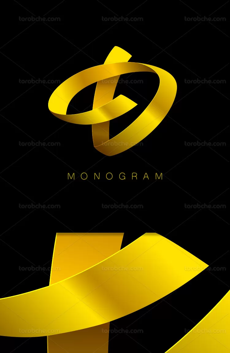 وکتور لوگو انتزاعی حرف D | گرافیک با طعم تربچه