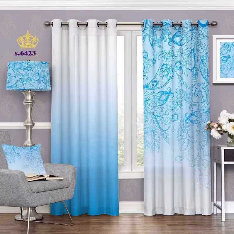 پرده پذیرایی دو قواره طرح اسلیمی کد S6423