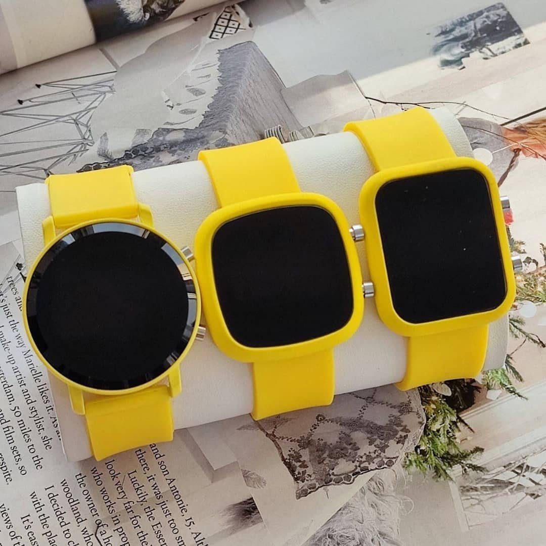 ساعت  ال ای دی بندژله ای رنگی