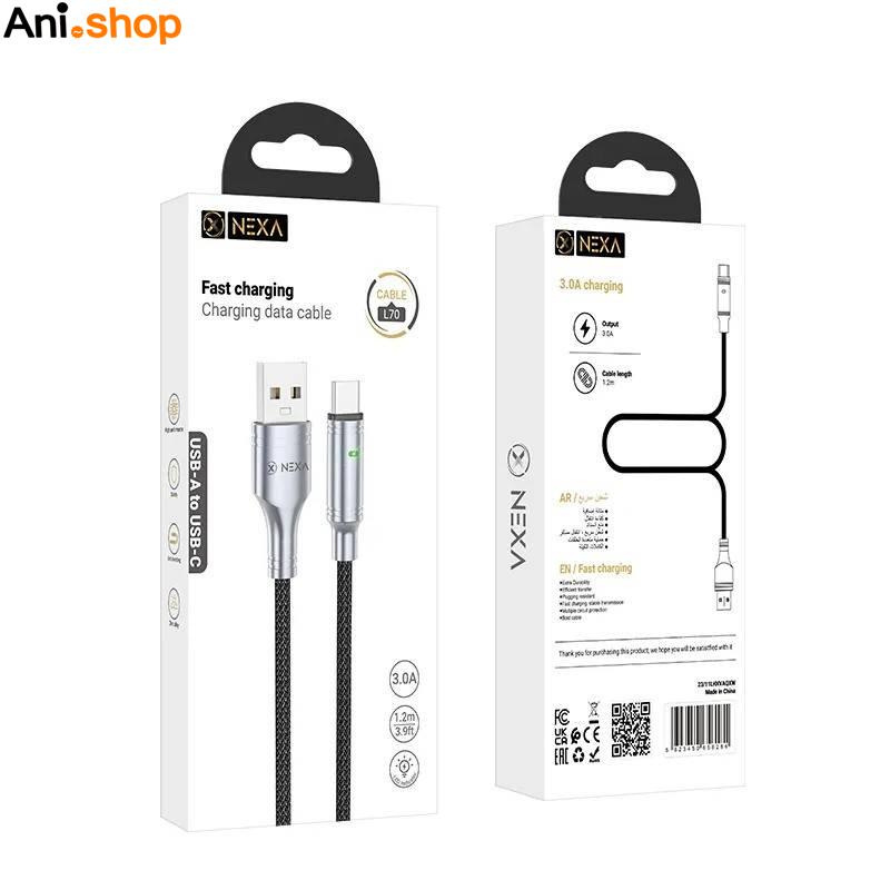 کابل شارژ نکسا مدل L70 با سری تایپ سی NEXA CABLE L70 TYPE-C