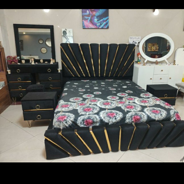 تخت خواب دونفره همراه با لوازم کد 256