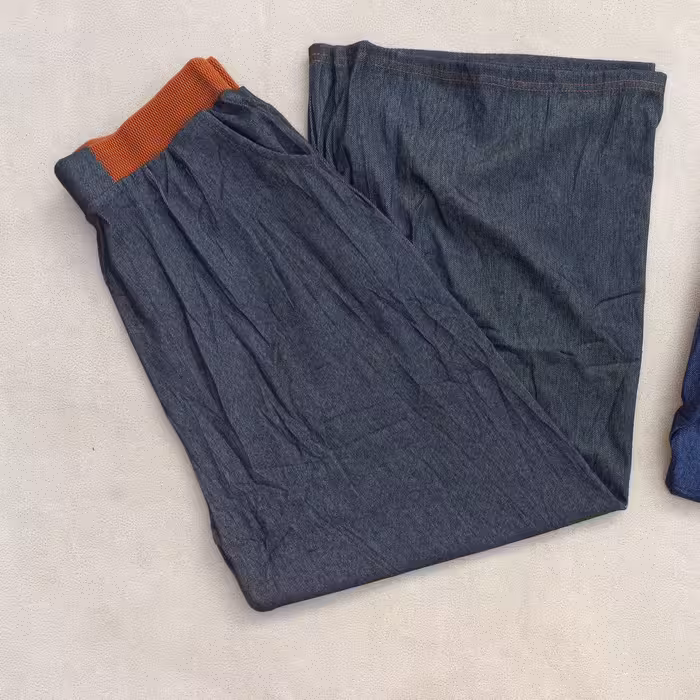 شلوار بگ قواره بزرگ طرح لی نخ پنبه