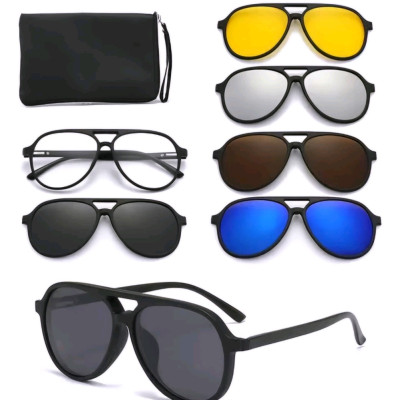 عینک طبی 5 کاوردار مدل ریبن تخم مرغی کد 2380