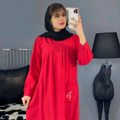 مانتو اسپرت زنانه بابوس جیب گلدوزی