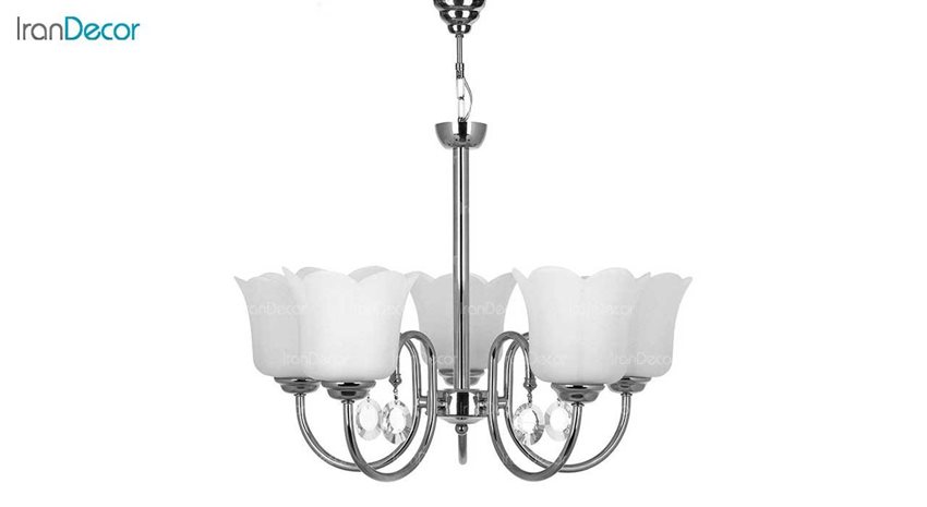 لوستر پنج شعله چشمه نور مدل A856/5-O استیل