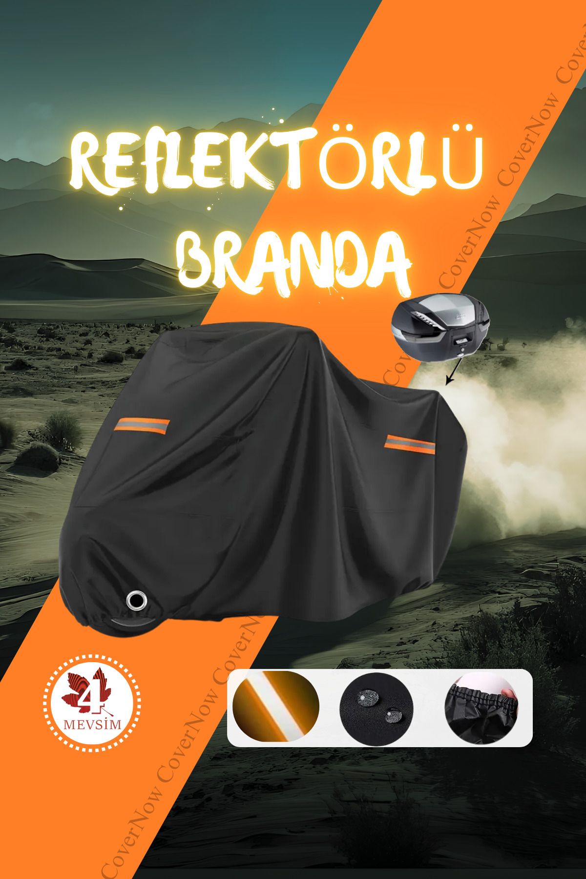 چادر موتورسیکلت نارنجی کیسه پشتی بازتابنده HONDA CBR 1100 XX AutoEN