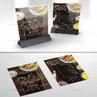 طرح منو رستوران لایه باز | گرافیک با طعم تربچه