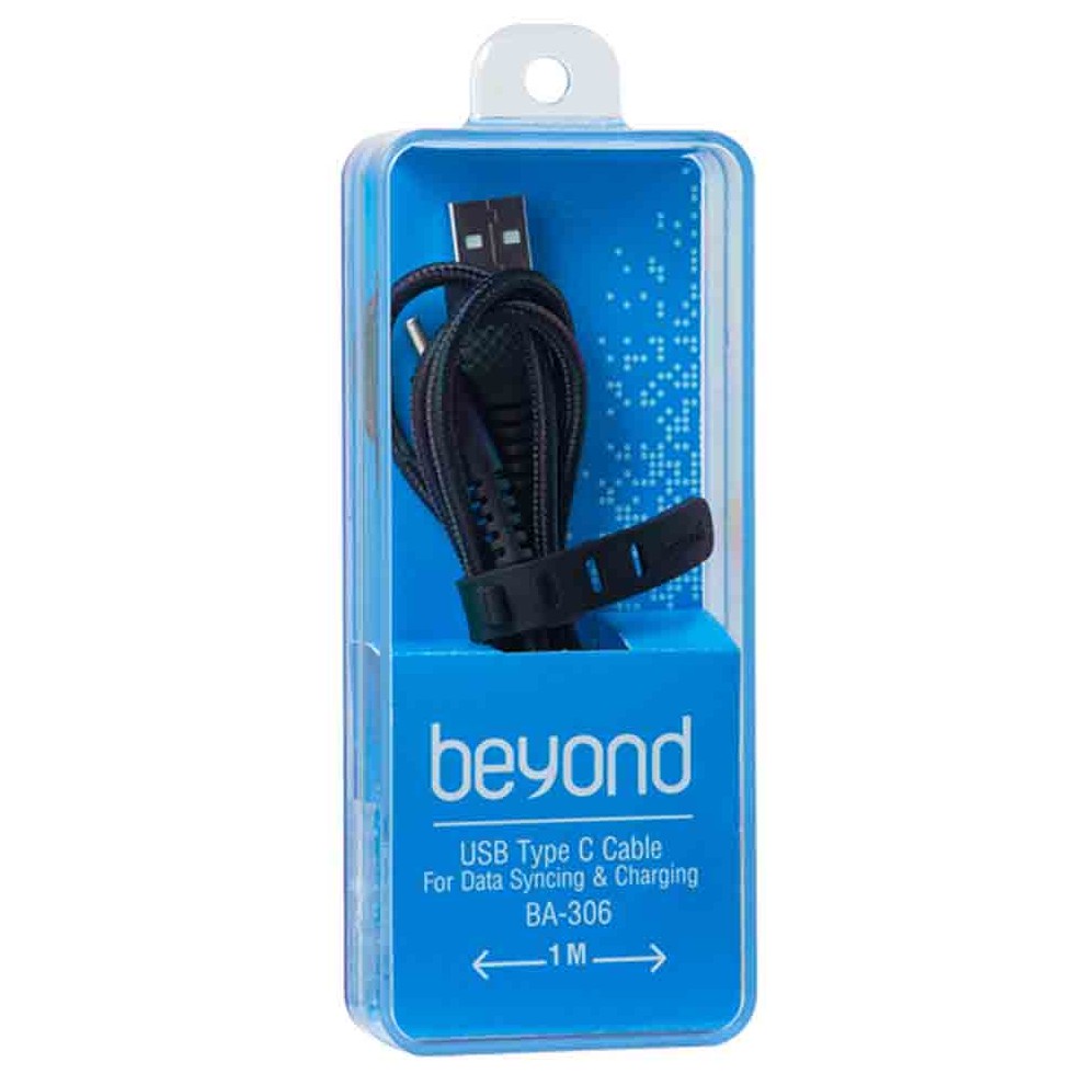 کابل شارژ تایپ سی  (type-C) یک متر  برند بیوند(beyond) با 18 ماه گارانتی