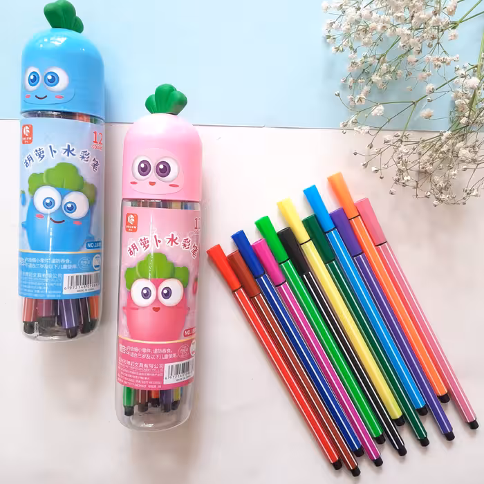 ماژیک رنگامیزی 12 رنگ با بسته بندی جذاب