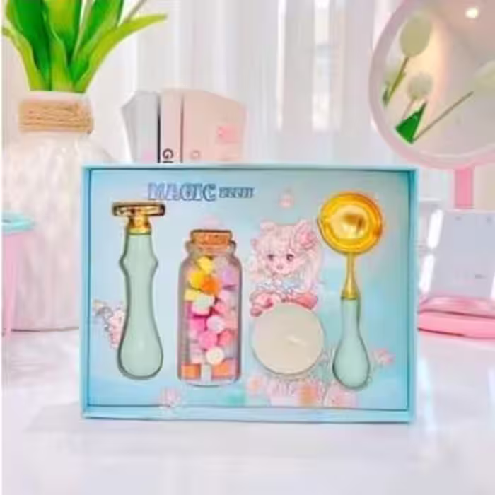 پک مهر و موم فانتزی 4تکه طرح مهر خوشه گندم