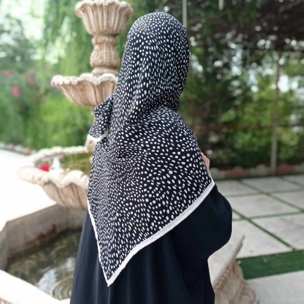 روسری خالخالی نخی
