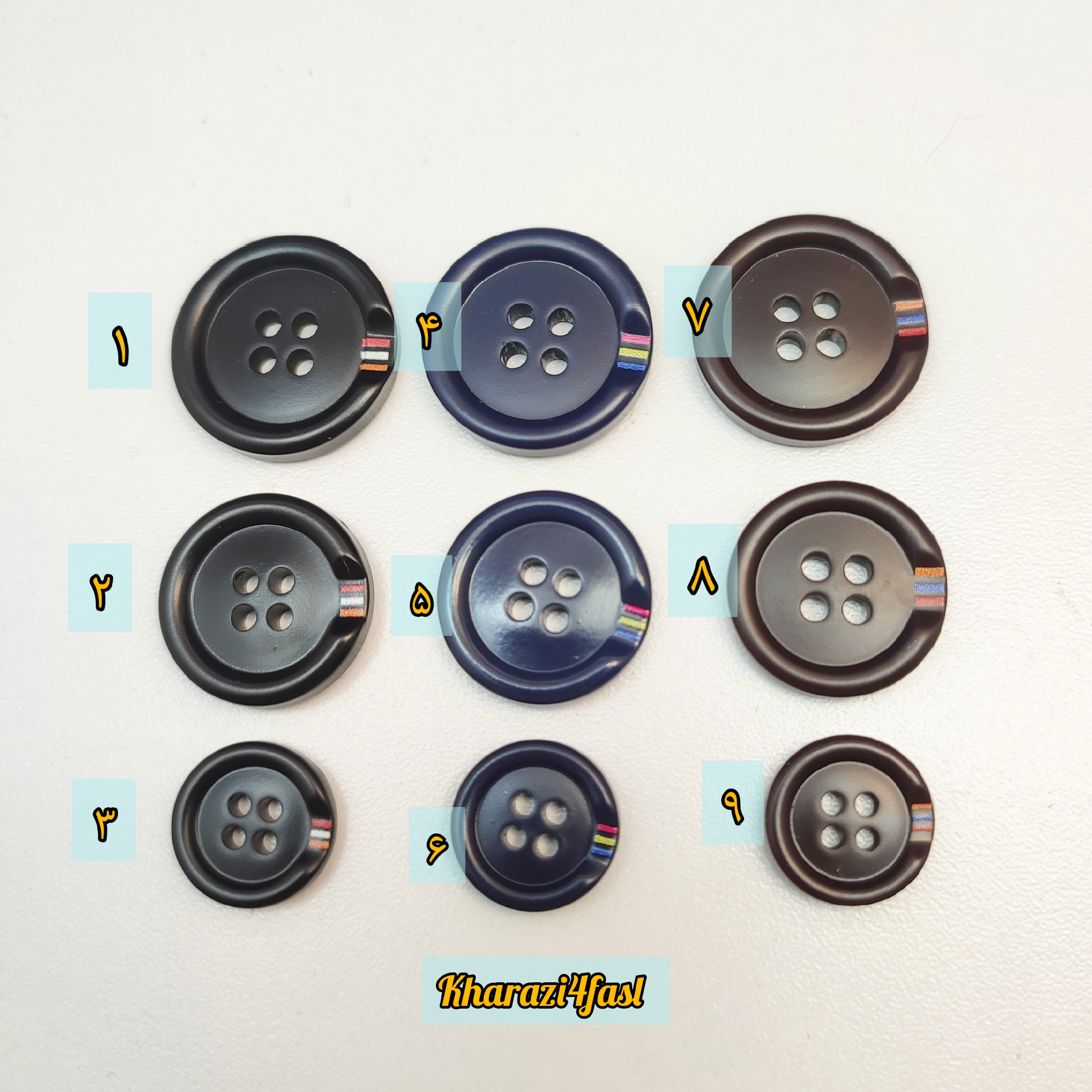 دکمه، سایز  کوچک 15 میلی متر ،رنگ مشکی کد 242