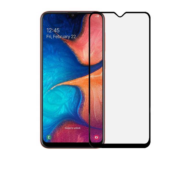 محافظ صفحه نمایش مدل 9D مناسب برای گوشی موبایل سامسونگ Galaxy A20