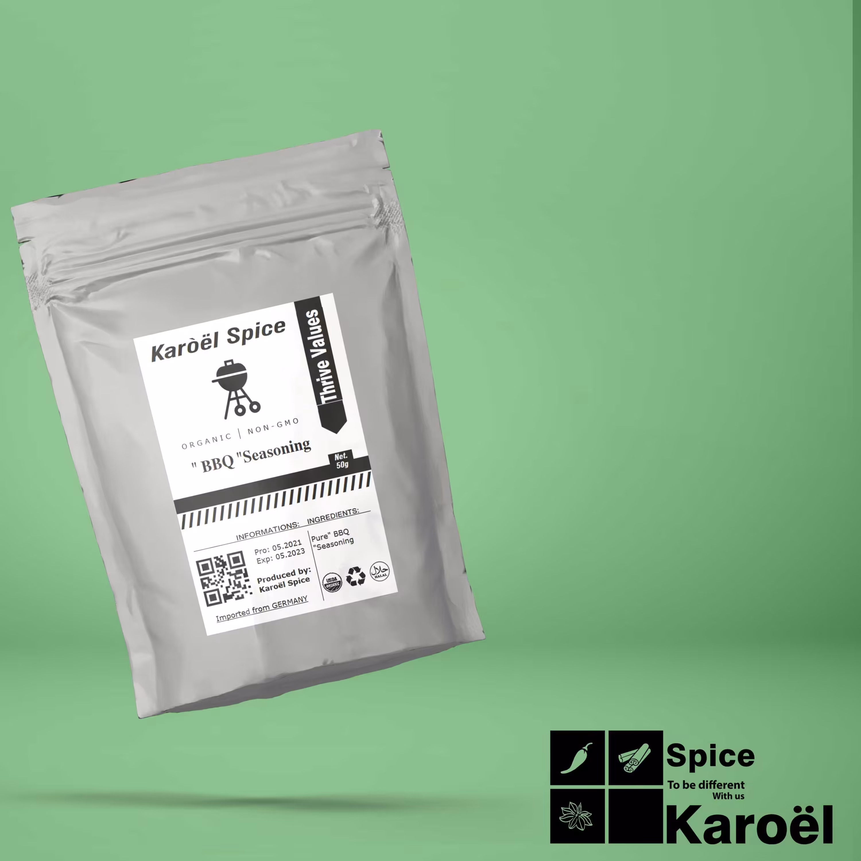 ادویه سیب سرخ کرده باربیکیو1000گرم(کاروئل اسپایس)