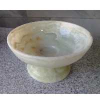 کاسه آجیل خوری ( مزه خوری ) سنگ مرمر  پایه دار