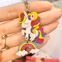 دو مدل جا کلیدی چوبی طرح یونیکورن