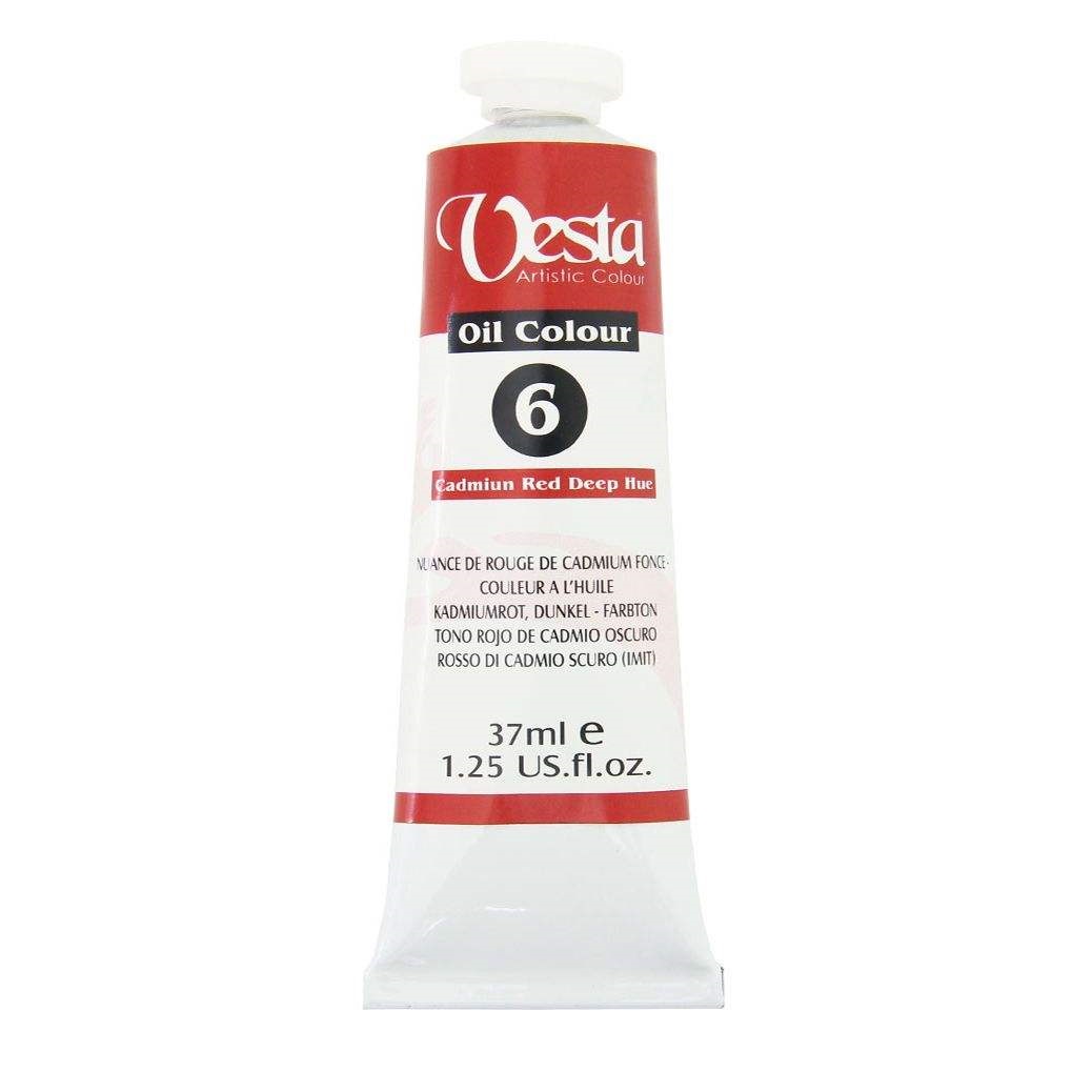 رنگ روغن تکی وستا مدل Cadmium Red Deep Hue 6 حجم 37 میلی لیتر