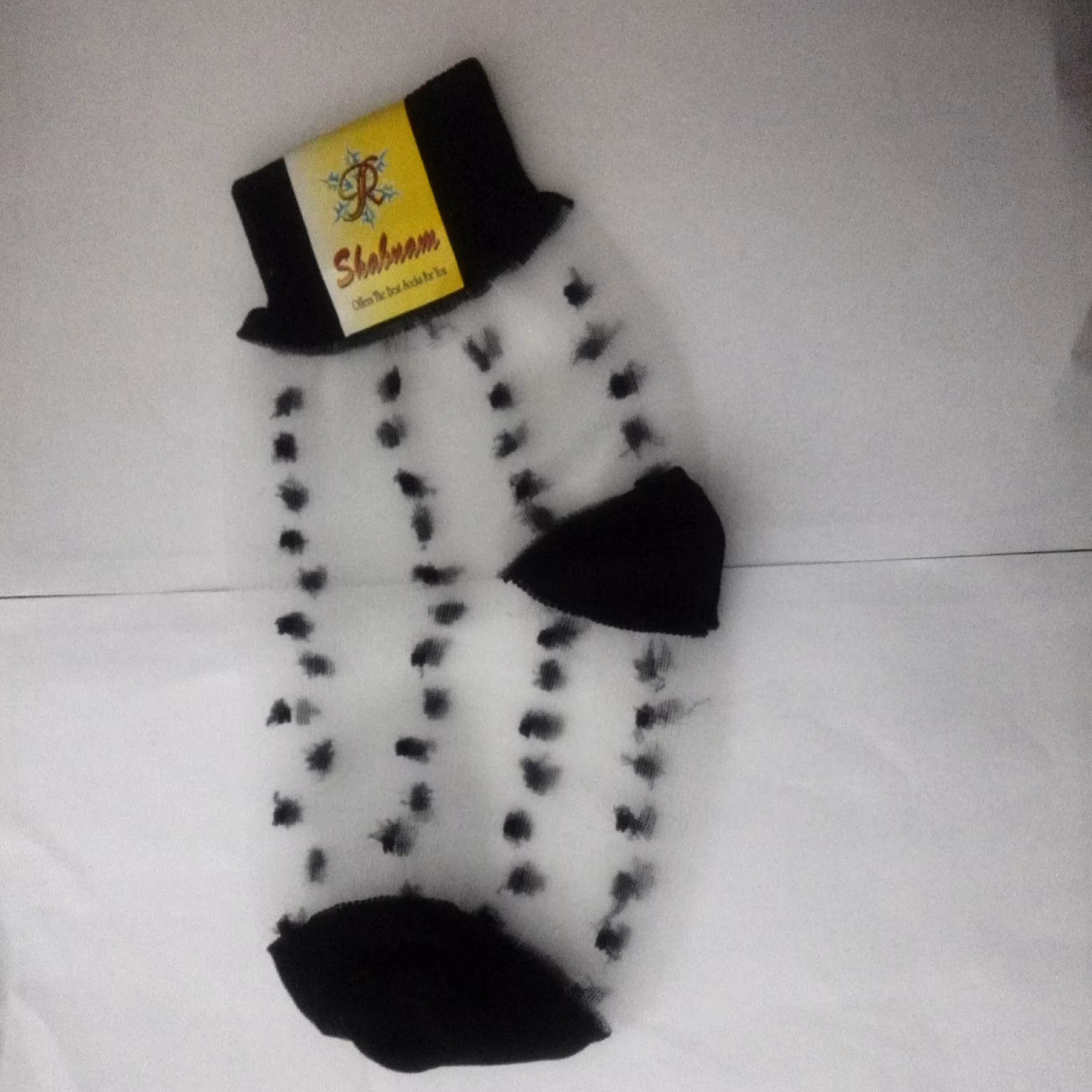 جوراب خال دار سیاه