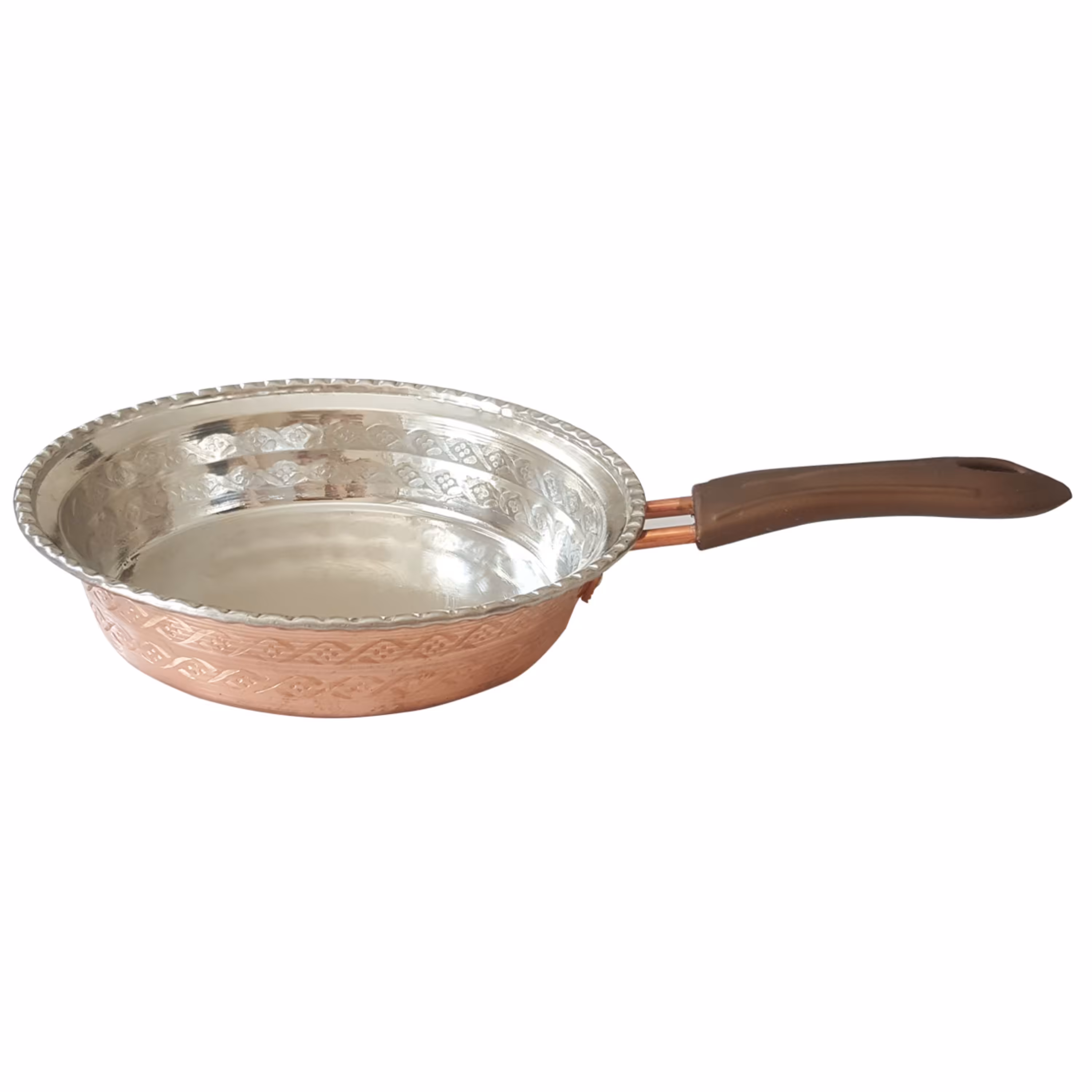 ماهیتابه مسی لبه دار کوچک کد zh127-1