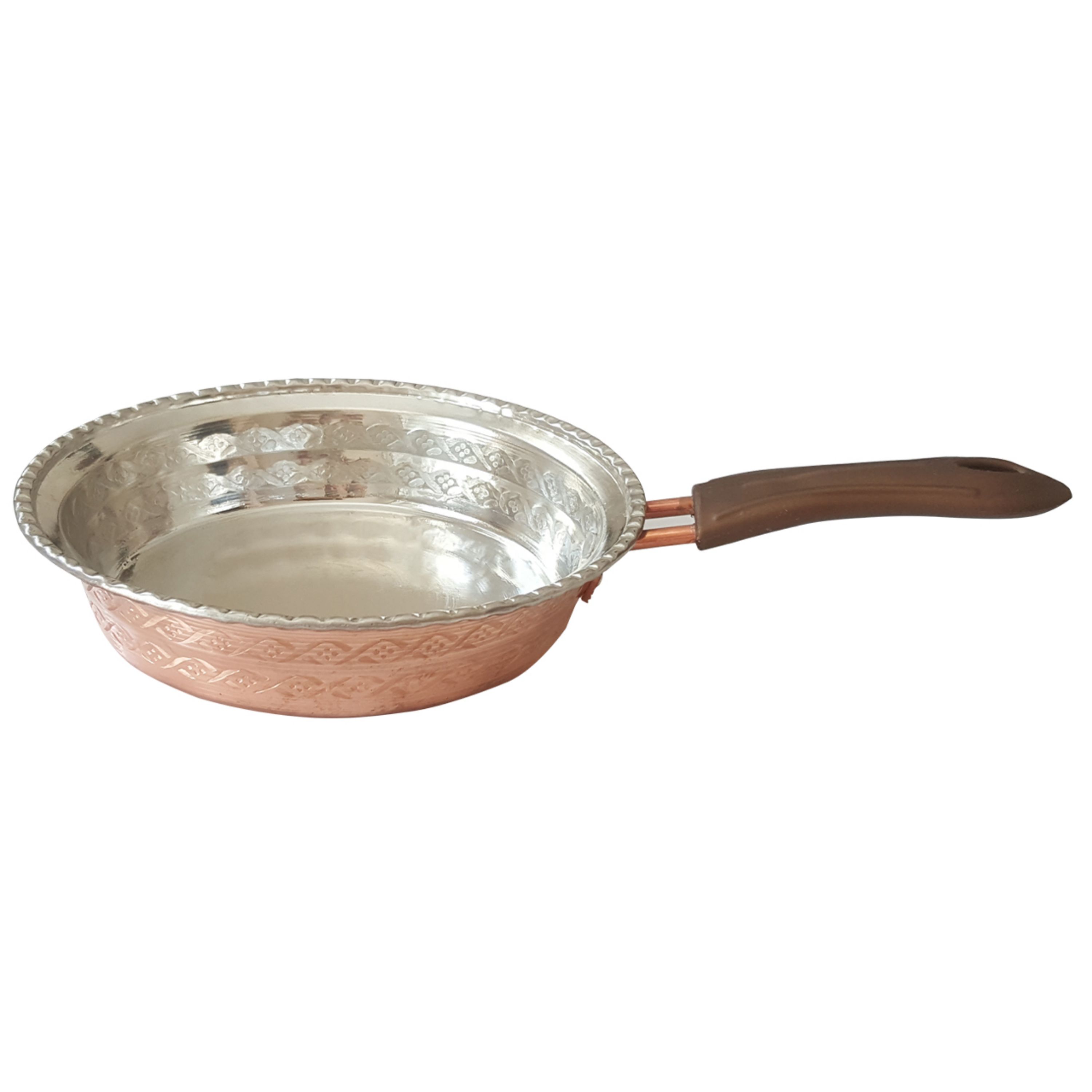 ماهیتابه مسی لبه دار کوچک کد zh127-1