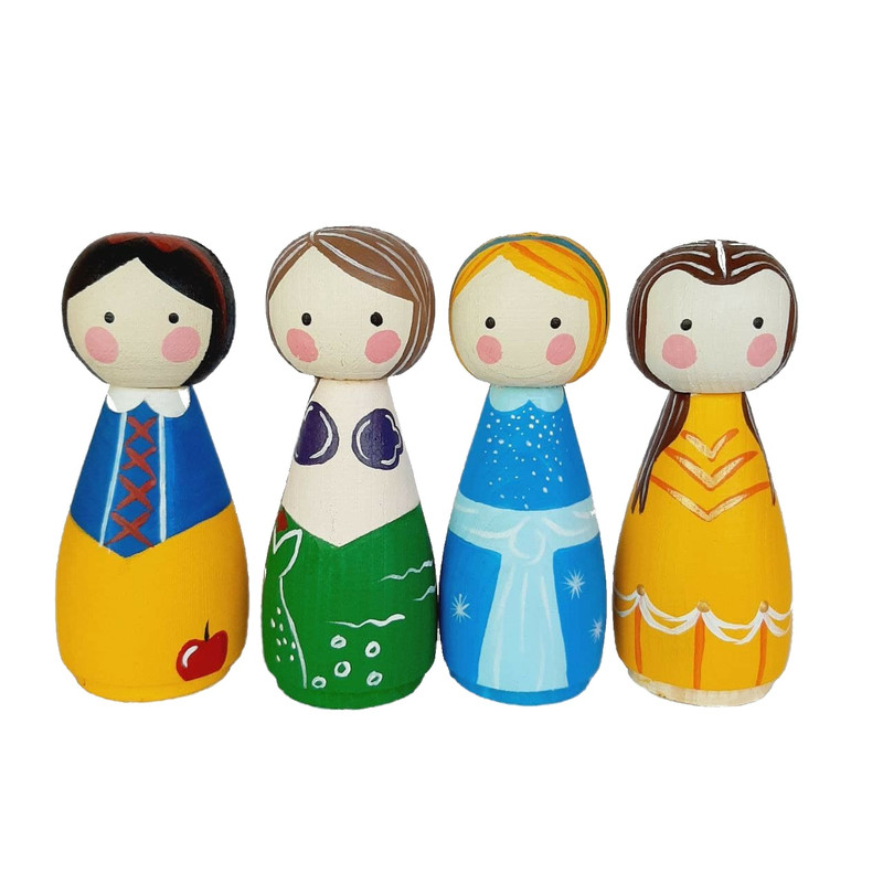 اسباب بازی چوبی مدل پری ها مجموعه 4 عددی